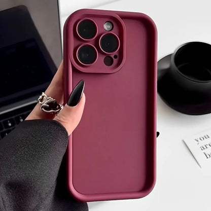 Candy Color Soft TPU Case For iPhone 17 17e 16 14 15 Pro Plus 13 12 11 Pro Max 16e Shockproof Silicone Phone Cover Fundas