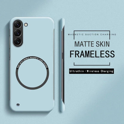 Matte Skin Frameless Magnetic Slim Case For Samsung Galaxy A31 A32 A33 A34 A52 A53 A54 A55 A73 Hard PC Back Cover