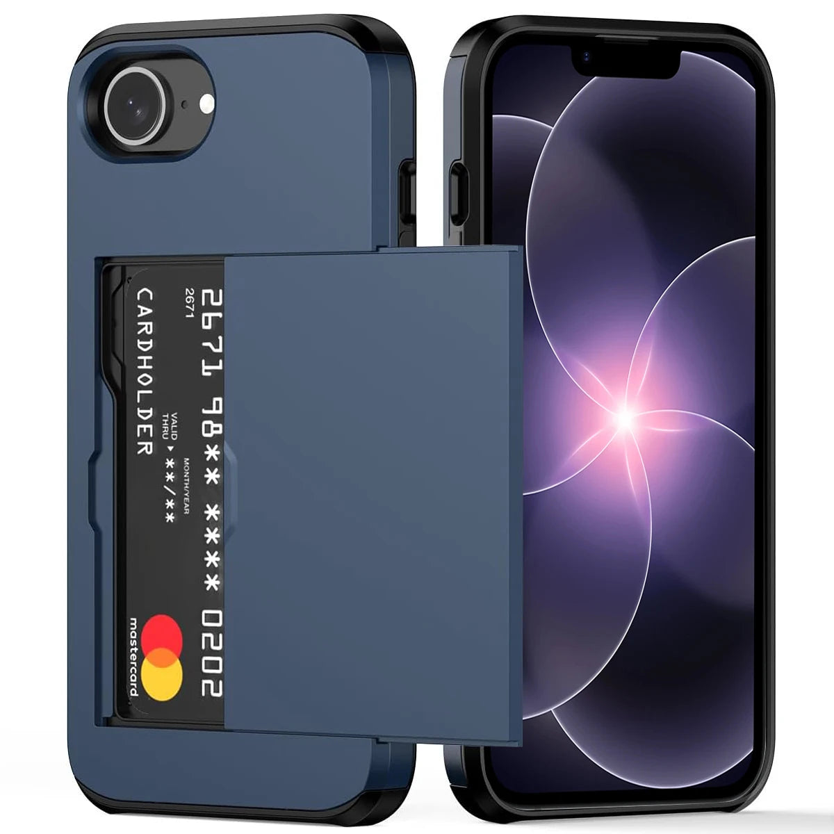 Case For iPhone 17e 16e with Card Holder Protective Case Hidden Card Slot Slim Wallet Cover