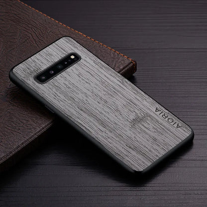 Case for Samsung Galaxy S10 Plus Lite S10E 5G Funda Bamboo Wood Pattern Leather Cover Luxury Coque for Galaxy S10 Plus Case Capa