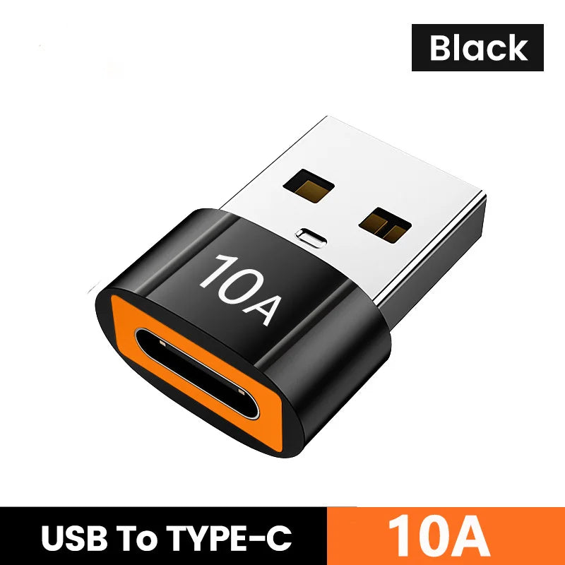 10A USB 3.0 To Type C Adapter OTG Type C Male To USB Female Converter For Laptop Xiaomi Samsung USBC Fast Charging Adaptador