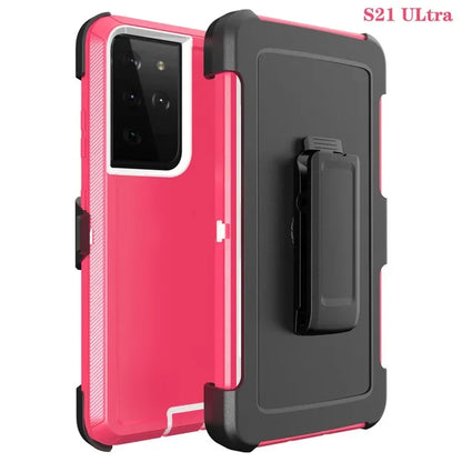 Armor Otter Case for Samsung Galaxy S26 S23 S22 S21 S20 S24 Ultra A17 A07 S25 edge Heavy Duty Shockproof +Belt Clip Box Case