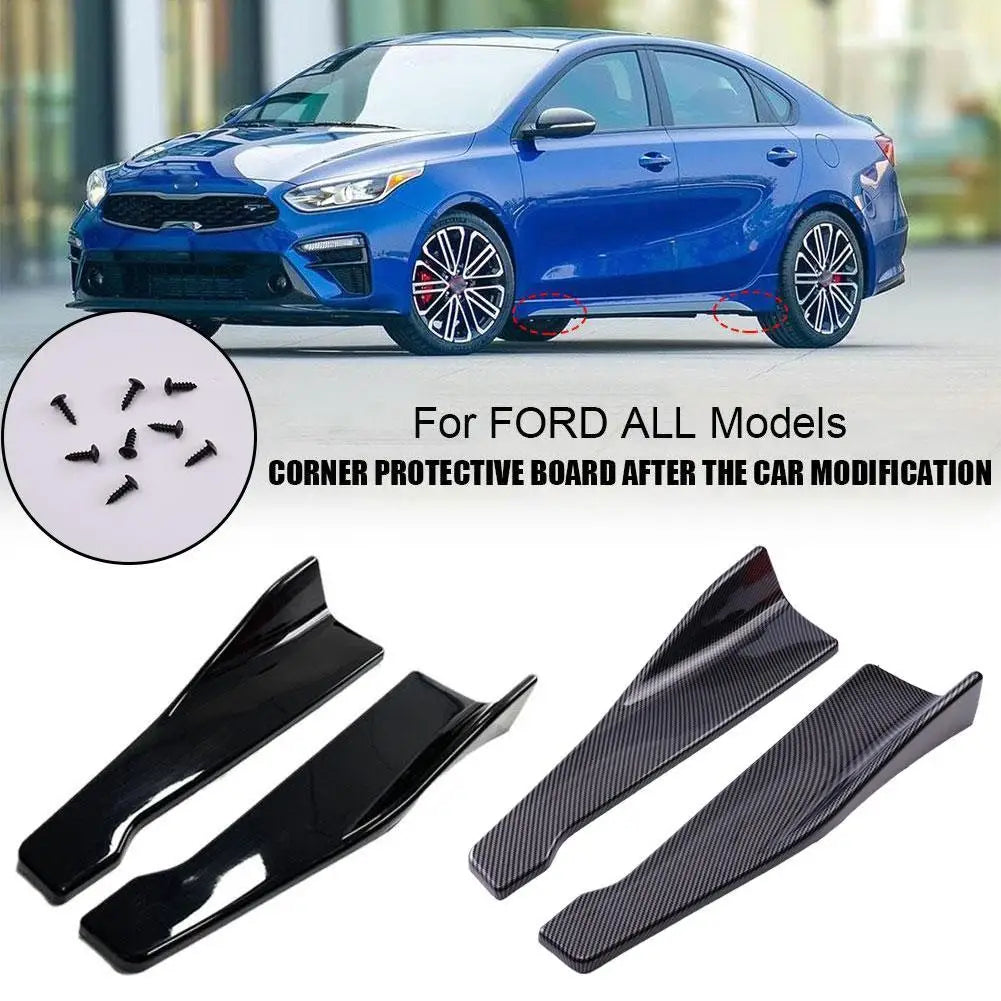1 Pair Car Rear Corner Protection Plate Car Side Skirt Cover Car Corner Bumper Guards With Screws 48CM For Audi BMW Accessories