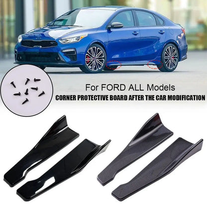 1 Pair Car Rear Corner Protection Plate Car Side Skirt Cover Car Corner Bumper Guards With Screws 48CM For Audi BMW Accessories