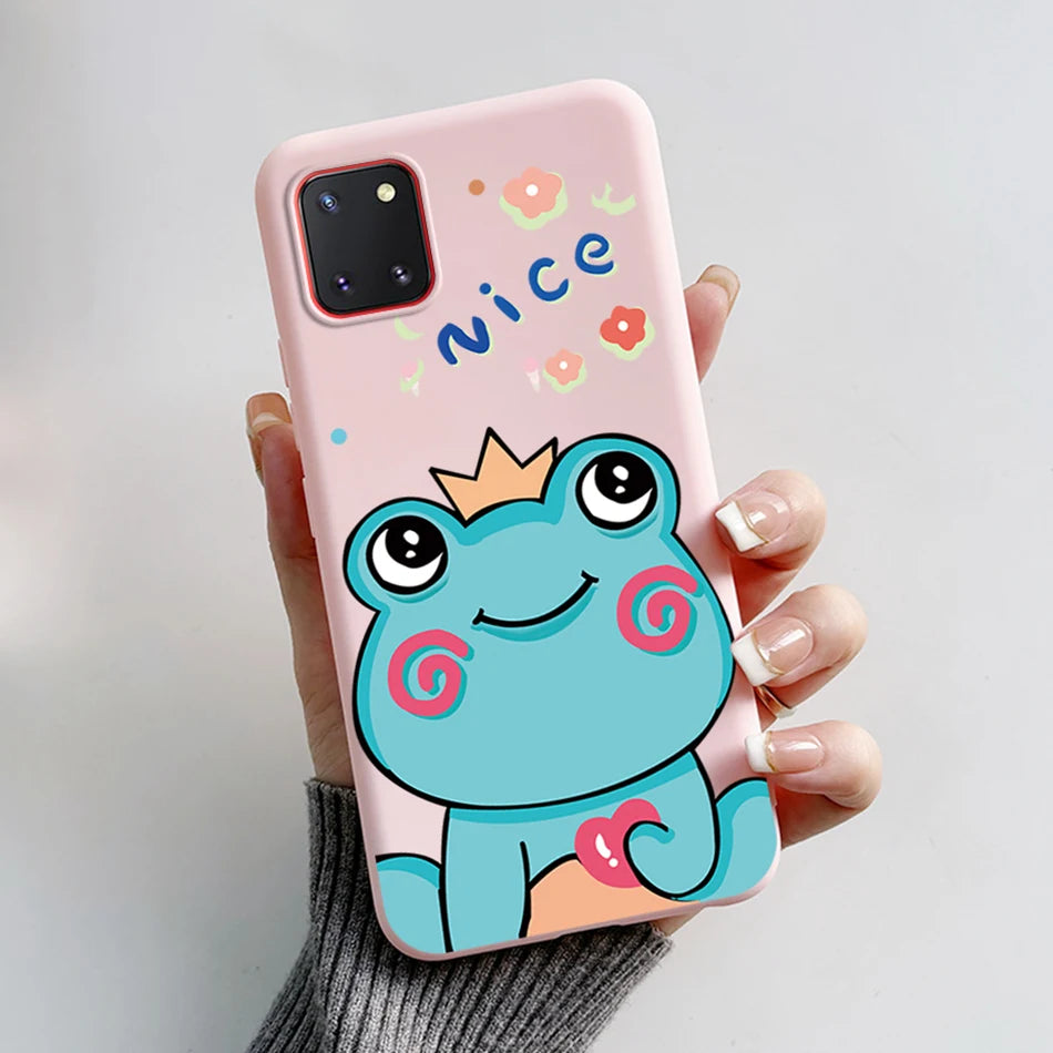 For Samsung Galaxy Note10 Lite Case SM-N770F 6.7'' Cute Bear Cartoon Cat Cover Soft TPU Phone Case For Samsung Note 10 Lite Bags
