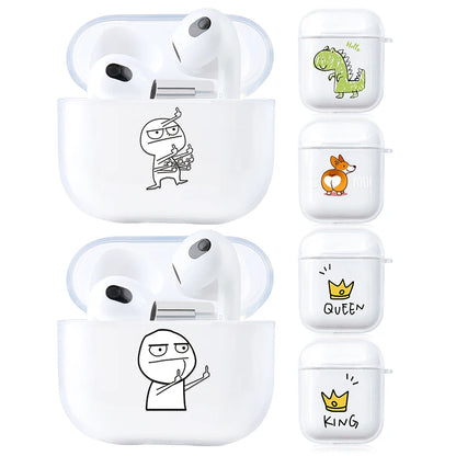 Cute Cartoon Pattern Earphone Case for Airpods 4th 3rd 2 Pro 3 2 Shockproof Cover for Airpod 2 3 1 Protective Accessorie Shell