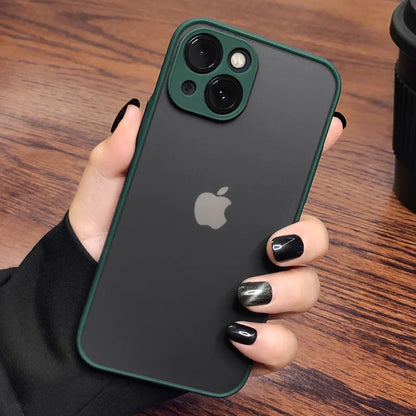Luxury Shockproof Matte Hard PC Phone Case For iPhone 17 Air 16 16e 15 14 13 12 11 Pro Max Plus Mini Bumper Transparent Cover