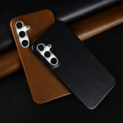 Handmade Genuine Leather Case For Samsung Galaxy S23 FE S20 S20FE 5G S22Plus S21 Aesthetic Vintag Pattern Phone Shell Back Cover