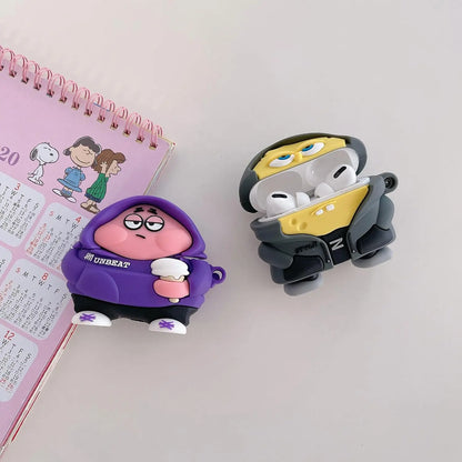 For Airpods 1 2 3 4 5 Pro 3 Pro 2 Case Cute Cartoon Sponge Silicone Earphone Case Accessories Cover