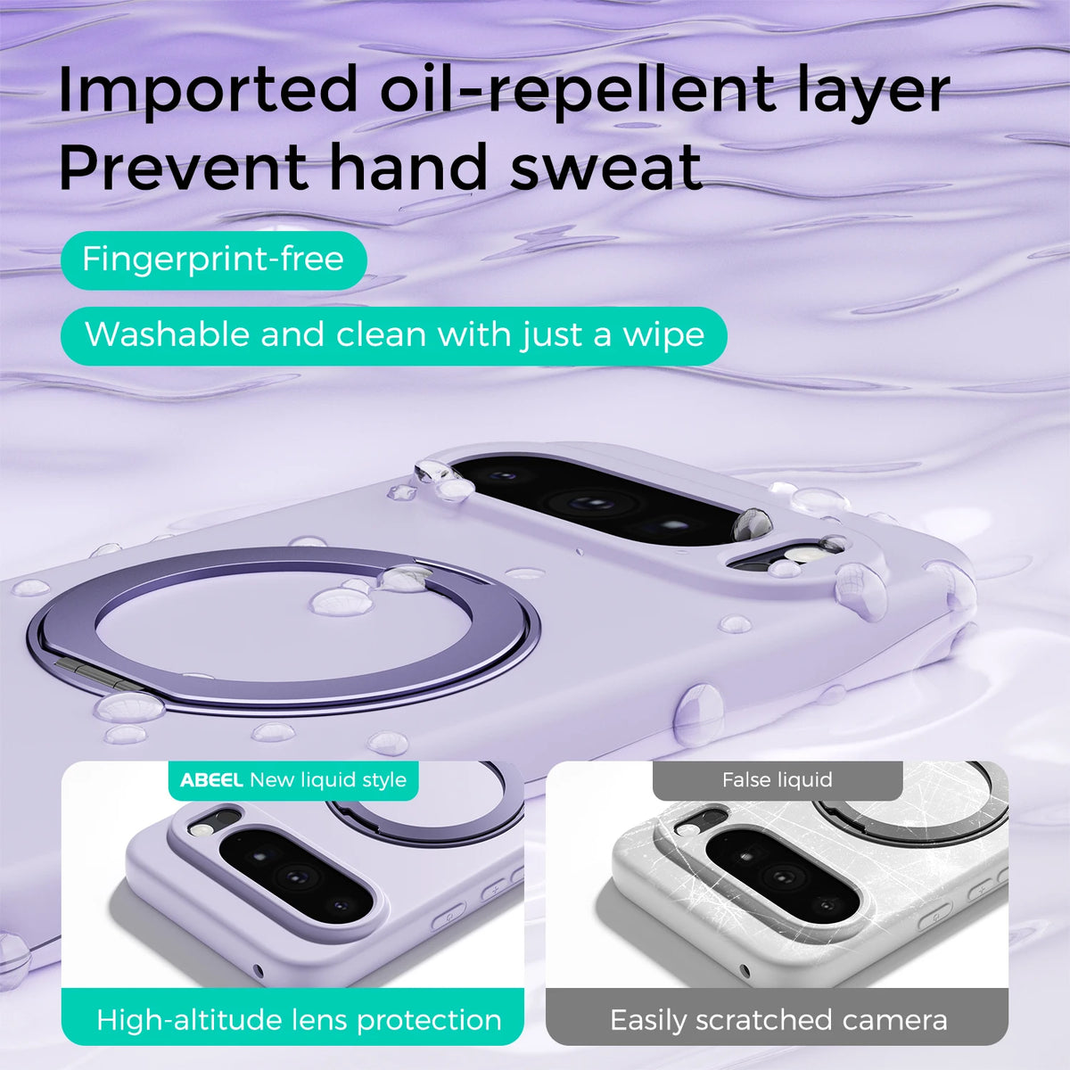 For Google Pixel 11 10 9 Pro XL 10a 9a Phone Case 360° Rotate Magnetic Holder Luxury Skin Friendly Feel Silicone Stand Covers