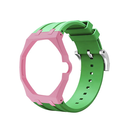 Bioceramics Watch Case+Silicone Band Modification Kit Strap Case Changer To Wristwatch Accessories For Royal Pop