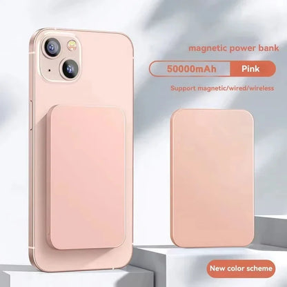 ROMOSS 50000mAh Magnetic Wireless Power Bank Charger for Magsafe Fast Charging Extemal Spare Battery For iPhone Samsung Huawei