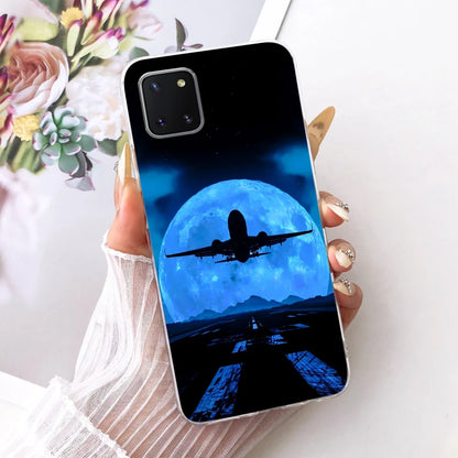 For Samsung Galaxy Note 10 Lite Case SM-N770F Luxury Flowers Painted Cover Soft Silicone Case For Samsung S10 Lite SM-G770F Bags