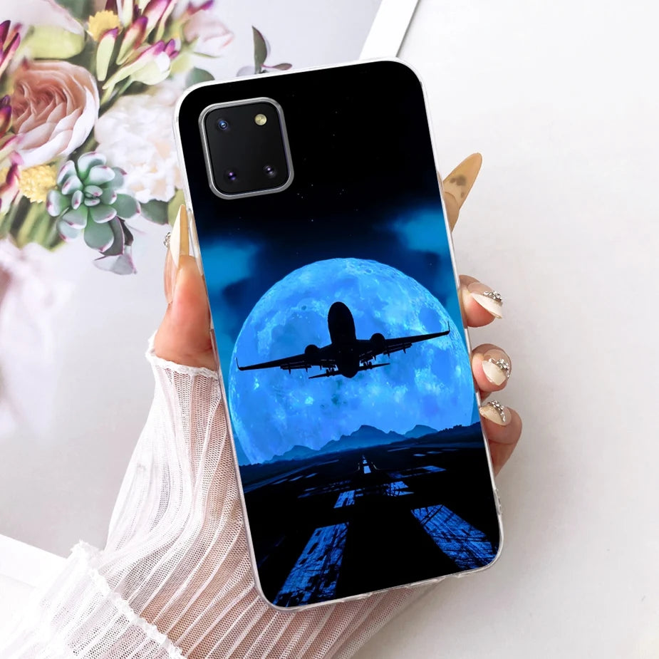 For Samsung Galaxy Note 10 Lite Case SM-N770F Luxury Flowers Painted Cover Soft Silicone Case For Samsung S10 Lite SM-G770F Bags