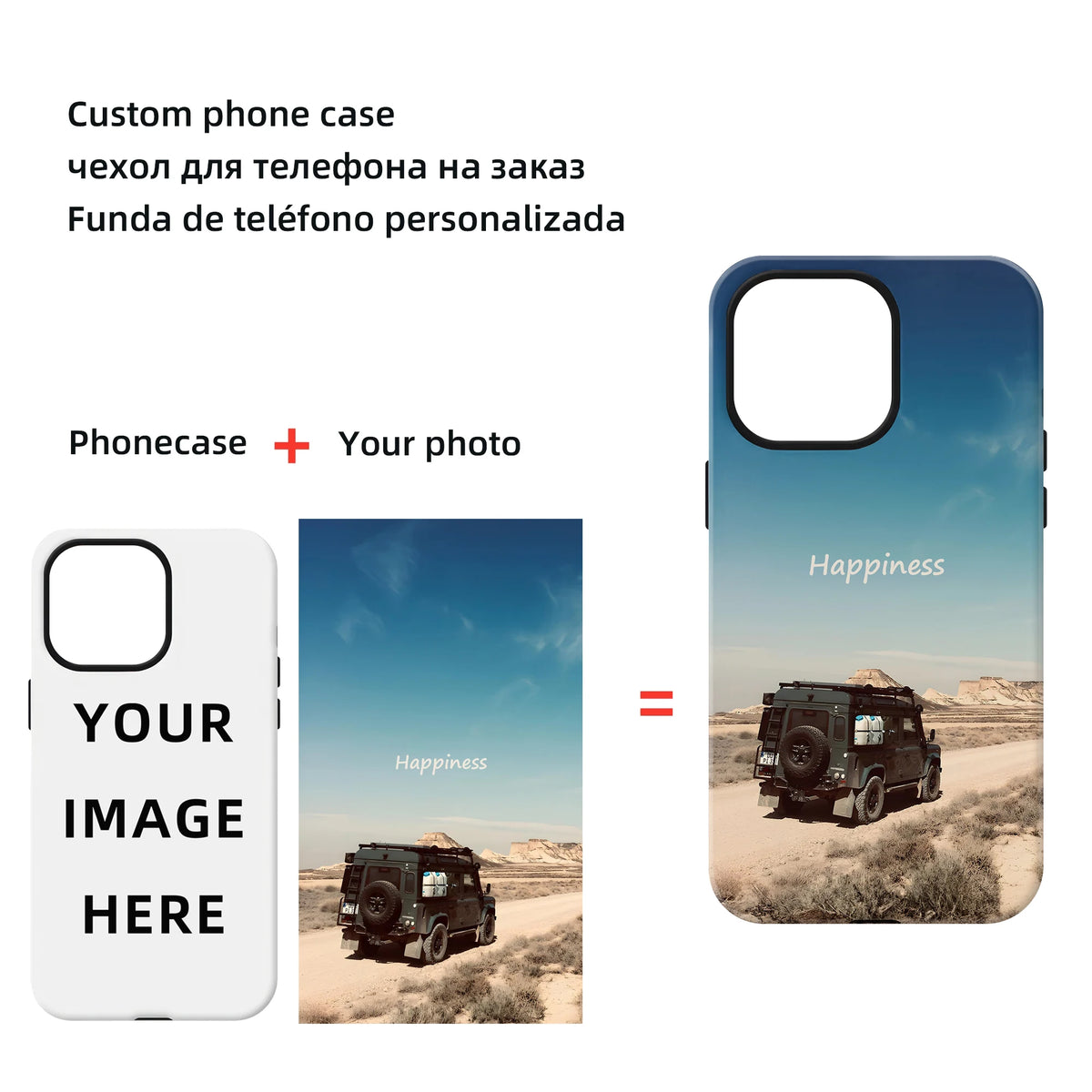 Custom Image Tough Phone Case for iPhone 15 14 13 12 Pro Max Plus  X XR XS 11 Cover Personalized Design Picture DIY Photo