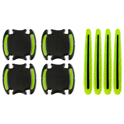 Universal Door Handle Sticker 3D Carbon Fiber Car Door Handle Paint Scratch Protector Sticker Auto Door Handle Scratch Cover