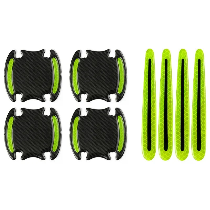Universal Door Handle Sticker 3D Carbon Fiber Car Door Handle Paint Scratch Protector Sticker Auto Door Handle Scratch Cover