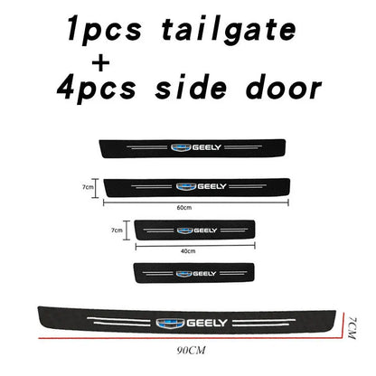 Car Door Sill Plate Protector Stickers For Geely geometry C Emgrand Gc6 Gx3 Ec7 Atlas Coolray Cross NL3 X6 GS car Accessories
