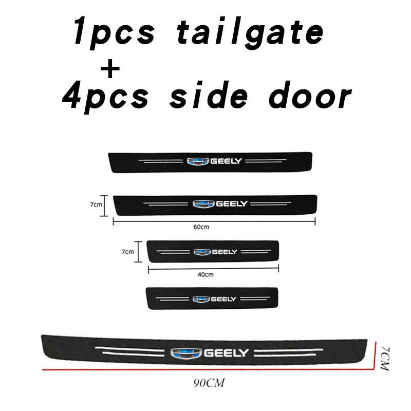 Car Door Sill Plate Protector Stickers For Geely geometry C Emgrand Gc6 Gx3 Ec7 Atlas Coolray Cross NL3 X6 GS car Accessories