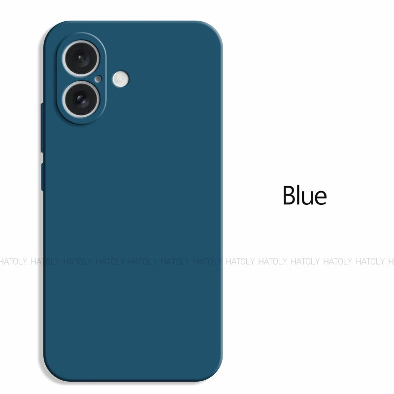 For iPhone 16 Case iPhone 16 17 Pro Max Cover Original TPU Luxury Shockproof Liquid Silicone Protective Phone Cover iPhone 16