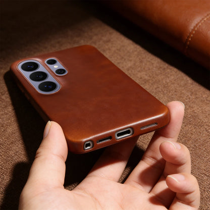For Magsafe Oil Wax Genuine Leather Magnetic Case For Samsung Galaxy S26 Ultra S25 S23 S24 FE S22 S21 Plus S20 Phone Back Cover