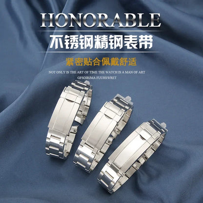 20mm 21mm 904L Stainless Steel Watch Band for Rolex SUBMARINER DAYTONA SUP GMT Men's Oyster Watch Bracelet Metal Strap
