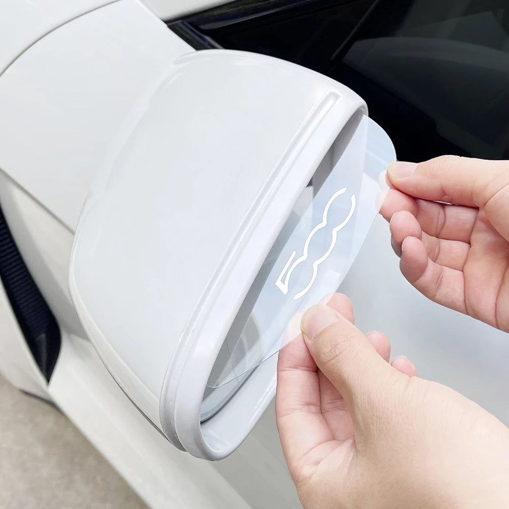 2PCS Car Rearview Mirror Rain Rainproof Eyebrow Shield Cover Sticker For Fiat 500 500C 2012 500X 500L Abarth 695 Car Accessories