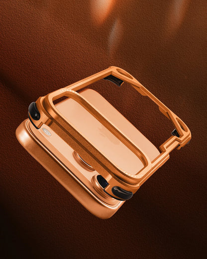 Oatsbasf for iPhone 17 Pro/Pro Max/17 Air Phone Case Metal Frame Minimalist Wireless Charging Ultra-thin Protecitve Cover