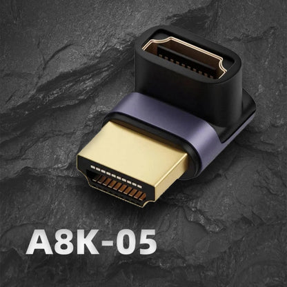 8K HDMI-compatible 2.1 Cable Connector Adapter 270 90 Degree Angle 2 Pieces Male To Female Converters Cable Adaptor Extender 3D