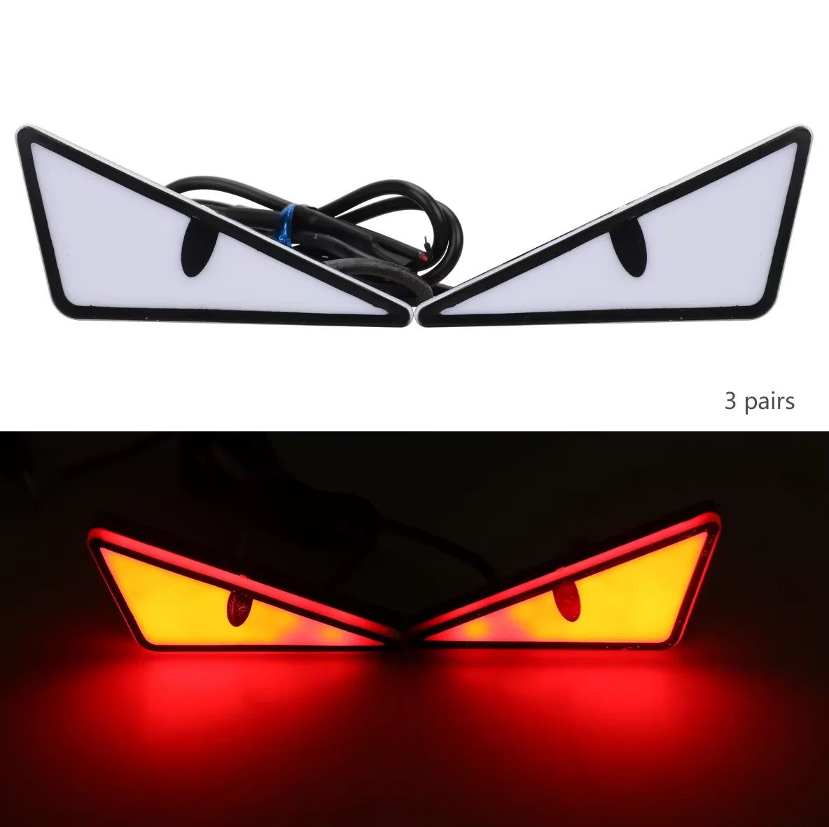 Universal Car LED Devil Eyes Light Demon Eyes Headlight Motorcycle Mini Turn Signal Flasher Tail Lamp Auto Decoration Lights