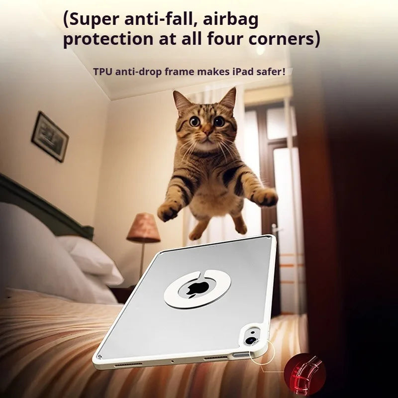 RBP Case IPad10/11th Air 11 4/5 10.9 Pro 11 12.9 13 Detachable Rotate 360°, iPad 10.2 7/8/9th Gen Mini 6 Y-Shaped Folding Cover
