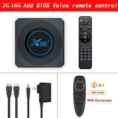 X96 X4 Smart TV Box Amlogic S905X4 Android 11 2.4/5G Dual Wifi 4G 32G 64G Support AV1 BT HD 4K 8K RGB Light Media Player TVBOX