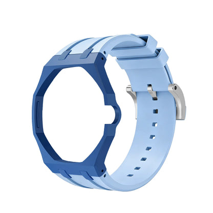 Bioceramics Watch Case+Silicone Band Modification Kit Strap Case Changer To Wristwatch Accessories For Royal Pop
