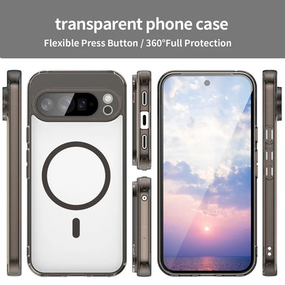 For Google Pixel 9 10 Pro XL 9 10 Pro Magnetic Case Transparent Hard PC Anti-Fingerprint Cover for Pixel 9 10