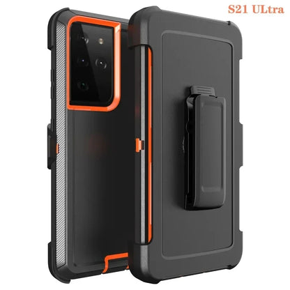 Armor Otter Case for Samsung Galaxy S26 S23 S22 S21 S20 S24 Ultra A17 A07 S25 edge Heavy Duty Shockproof +Belt Clip Box Case