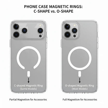 Camera Bracket Acrylic Magnetic Phone Case for IPhone 17 Air 17 16 15 14 Plus 13 12 11 Pro Max  with Wrist Strap Lens Film Cover