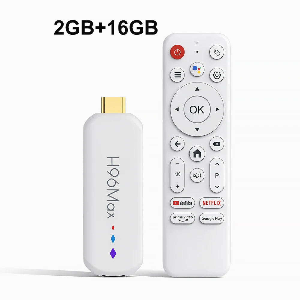 H96 MAX M20 Amlogic S905L Android TV Stick Quad Core 4K Video WiFi BT Voice Assistant Remote Control Media Player Smart TV Box