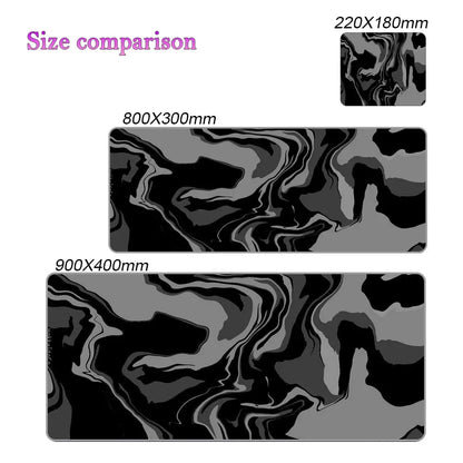 Line Liquid Mouse Pad Gaming Accessories Topographic Table Mat Marble Black Carpet Gray 100x50cm Custom Pc MousePad Desk Mat