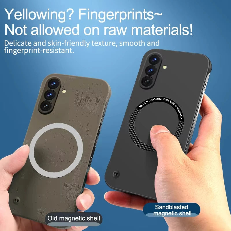 For Samsung Galaxy S26 Ultra Plus Case Magnetic Luxury Slim Frameless Wireless Charging Matte Hard PC Ultra Thin Phone Covers