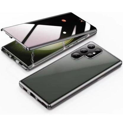 360 ° Protection Anti Peeping Metal Magnetic Case For Samsung Galaxy S26 S25 S24 S23 S22 Ultra Plus Double-Sided Glass Snap Lock