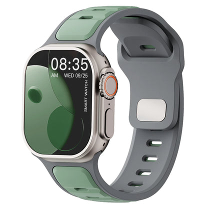 For Iwatch Series 11 10 9 8 7 6 5 4 SE3 Ultra 3/2 Silicone Strap Sports Band for Apple Watch 49mm 46mm 45mm 44mm 42mm 41mm 40mm