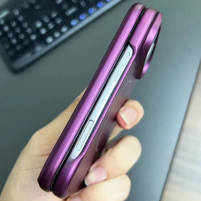 Luxury Classic Original Matte Magnetic Phone Case For IPhone Duo For Magsafe Hard Anti Shock And Anti Drop Protective Cover