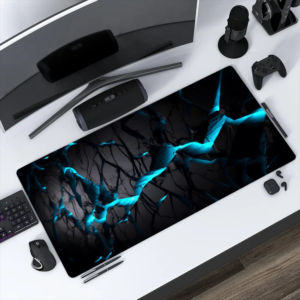 Geometric Blue Gradient Honeycomb Mouse Pad Non-slip Thickened Large Writing Lockedge Office Student Gaming Cushion MousePad