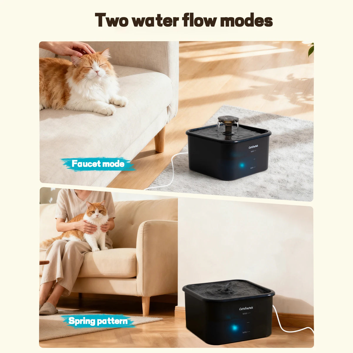 2.2L Automatic Cat Water Fountain Operated Automatic Pet Water Fountain With Motion Sensor Dog Cat Water Dispenser Bowl