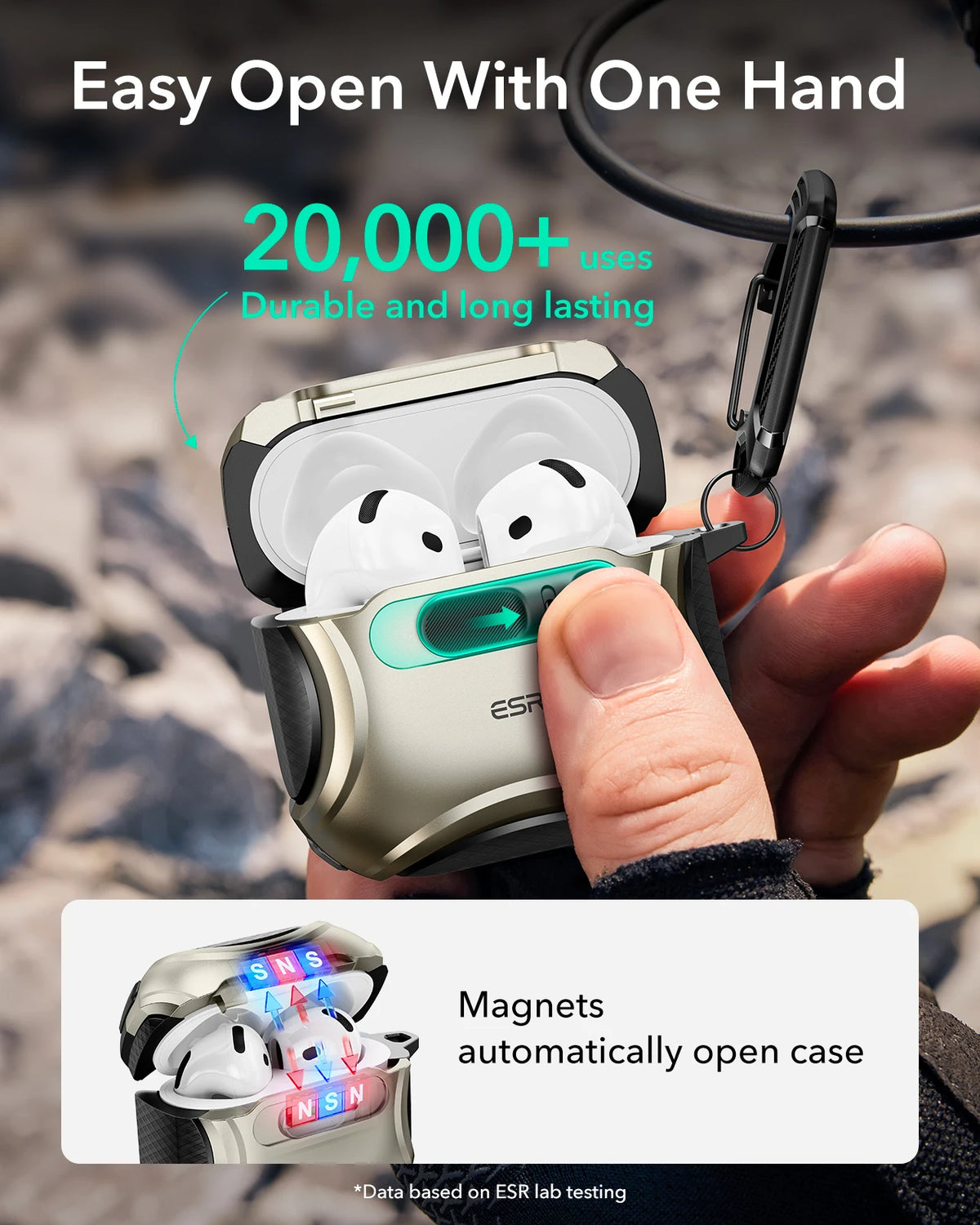 ESR for AirPods 5 Case (2026)&AirPods 4 Case (2024)Powerful Drop Protection Earphone Cover Compatible with AirPods 4/5 Gen
