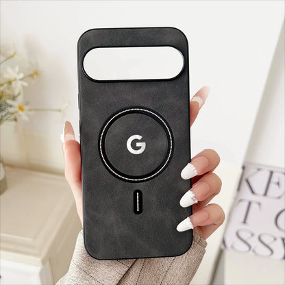 Luxury Business Leather Phone Case For Google Pixel 11 10 9 8 7 Pro XL 8A 7A For Magsafe Magnetic Wireless Charger Protect Cover