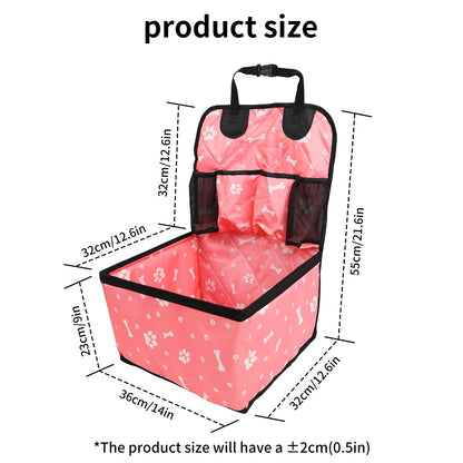 Dog Car Seat with Storage Pocket,Travel Dog Bag Cover Folding Hammock Pet Carriers and Travel Gear for Small Medium Dog Supplies