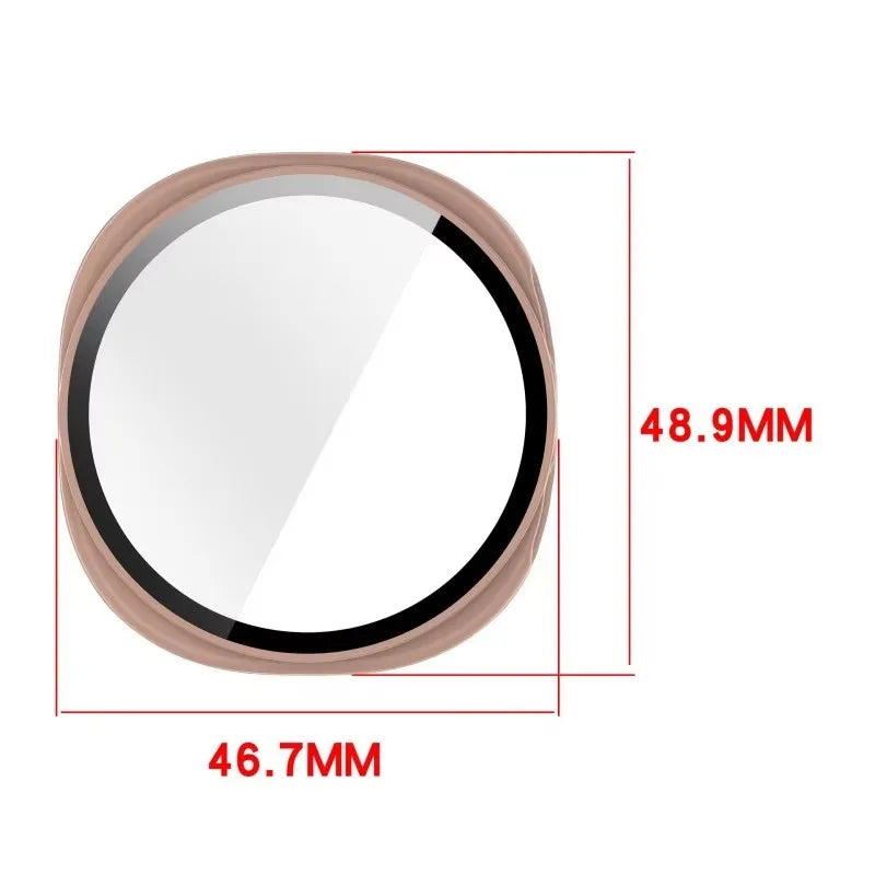 Tempered Glass+Case For Samsung Galaxy Watch8 40mm44mm, All-Around Screen Protector Hard PC Bumper For Galaxy Watch 8 Classic 46
