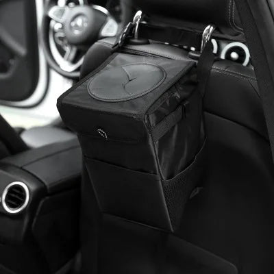 Waterproof Car Trash Can Bin Auto Car Accessories Organizer Garbage Dump For Trash Can Cars Storage Pockets Closeable Portable