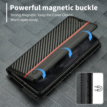 Carbon Fiber Leather Case for Google Pixel 10 9 Pro XL 10A 9A 8 7 6 Pro 7A 10Pro 9Pro Business Flip Cover Card Slot Phone Wallet